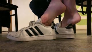 Freckled Feet11-02-2021 - Public shoe play with my adidas at the bar $-7