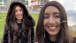 Katty West - Minipack 2 girl in fur coat thanks guy for helping with broken car and lets him cum on face - katty west HD-9