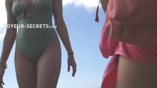 Wet swimsuit reveals hot pussy-4