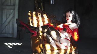 porn video 35 stella cox femdom Miss Ellie Mouse – Hot Brunette in Red Latex on the Chair, gag on femdom porn-9