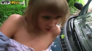 Blonde girl fucked on the roadside-8