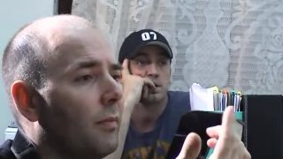 Angel K and Caroline - BTS - office and 2 boys-2