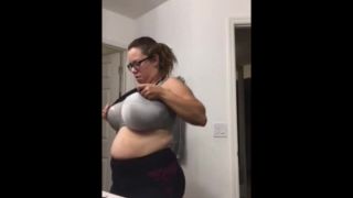 Candid – unknown babe with colossal oversize 38M - cup Wo W part 9. - Big boobs-6