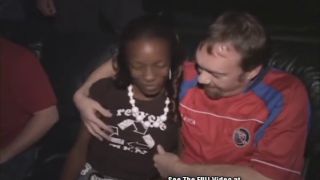 Bukkake Sporty Black Chick Ravaged in Porno Theater!-1
