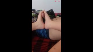 First foot job with hot sticky cum shot-1