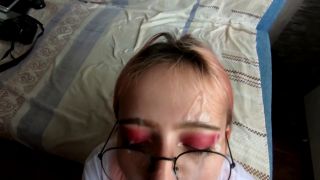 Schoolgirl Making a Blowjob ⁄ CUM ON GLASSES Clem Pie 720p - Pie-9