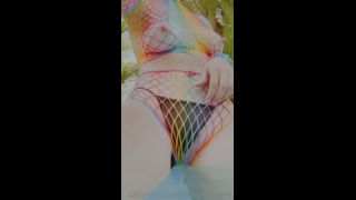 Kate Kuray's Rainbow Fishnet Tease in FullHD 1080P Wow-9