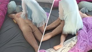 Muceas - Amateur couple erotic massage. Latina hairy pussy, big tits, big ass.-2