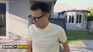 Inked BANGBROS - Danae Mari Convinces Her Nerdy Stepson To Put Some Oil On Her Perfect Round Tits-1