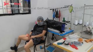 Exotic Indian woman masturbating at her workplace, her buttocks are charming-1
