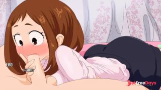 [GetFreeDays.com] Receiving a Blowjob from the Beautiful Ochaco Uraraka - RE Hero Academy Porn Film October 2022-6