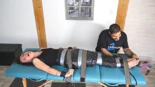 adult video clip 24 Eloane Is Wrapped & Foot Tickled To Hysteria | hd | feet porn black lesbian foot fetish-5