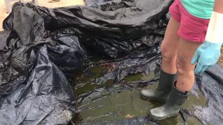 Pt 1 BuddahsPlayground - Cleaning Outdoors In Rain Boots-1