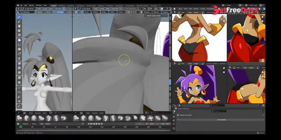 shantae modeling stream 2