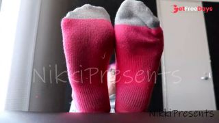 Sock Strip Compilation Lots of Toe Wiggles Scrunched Toes and Wrinkled Soles Foot Slaves Worship-3