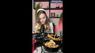 Webcam ASMR eating. Part 1-5