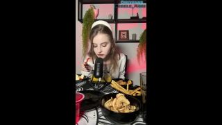 Webcam ASMR eating. Part 1-9