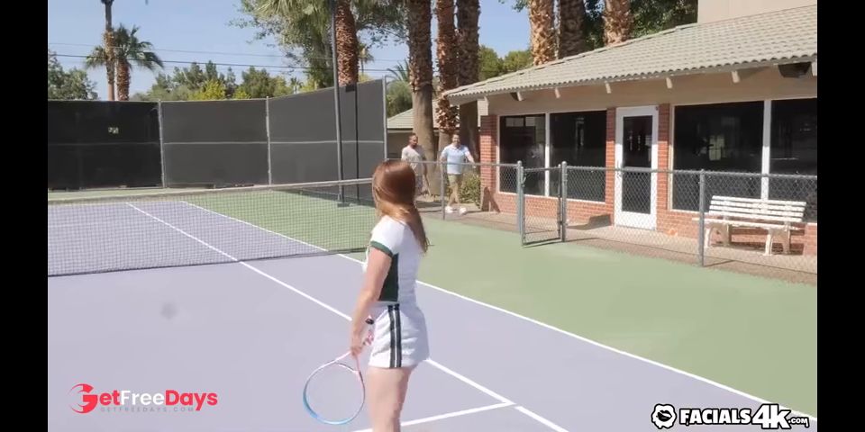 [GetFreeDays.com] Redhead Slut Lets Tennis Studs Team Up And Spray Her Face - Mazy Myers Adult Video March 2023