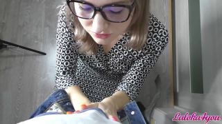 Porn.com - Laloka4you - Girl Deep Sucks Stranger s Dick After New Year Party Bukkake!-1