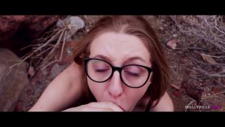 Molly Pills - Adorable Glasses Girl Big Facial Public Pov - Public-5