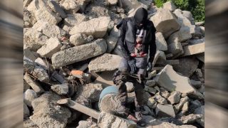 buldgebae - Masturbation on a pile of rubble in MX Gear - Cum in Boots - Slurping Condom-1