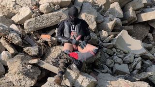 buldgebae - Masturbation on a pile of rubble in MX Gear - Cum in Boots - Slurping Condom-5