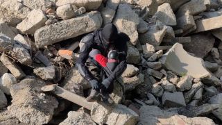 buldgebae - Masturbation on a pile of rubble in MX Gear - Cum in Boots - Slurping Condom-6