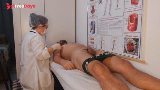 Nurse has her first patient with an erection-0