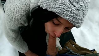 Laruna Mave Cold Public Blowjob ¦ POV Cumshot Facial Amateur!-6