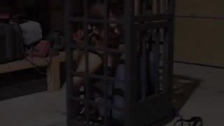 Charlotte Cuffed in a Small Cage Sex Clip Video Porn Down...-5