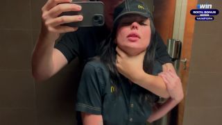 Online Risky Public Sex In The Toilet  Fucked a McDonald s Worke...-8