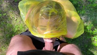 MoonFleur - Girl in Pvc Raincoat Suck Dick in the Forest , hot amateur porn on hot babes -7