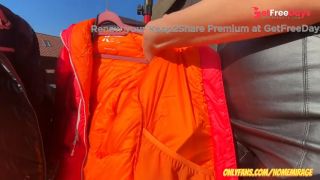 Getting Horny in a Down Jacket and Showing My Tits in Public-1