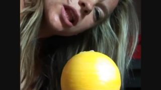 German pregnant mom hide full grapefruit in her pierced cunt!-0