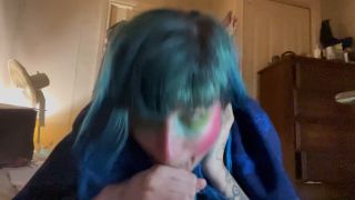 Clown Blowjob & Deepthroat by Blue-Eyed Trans Girl Full HD P-8