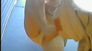 Chubby mature woman changing in beach cabin bbw -8