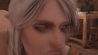 Hentai Futa Ciri and Triss - Ciri catches Triss masturbating Witcher Animation-0
