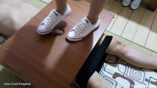 online xxx video 43 public foot fetish Canvas Shoejob Ejaculate, foot on femdom porn-2