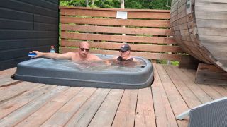 Blowjob I fuck my wife in the spa of the Bel-Air chalet in Mont Tremblant part 1-1