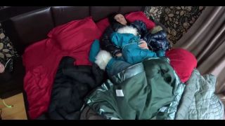 Masturbation Porn Several Shiny Down-jackets Used for Fucking and Masturbating 267-7