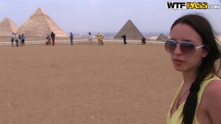 Hot travel sex movie from Egypt Day 4 Blowjob near the pyramids-0