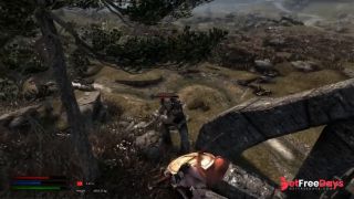 Sexy redhead grows taller and taller - Skyrim Giantess-1