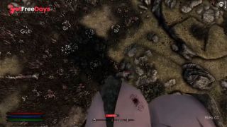 Sexy redhead grows taller and taller - Skyrim Giantess-3