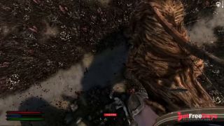 Sexy redhead grows taller and taller - Skyrim Giantess-4