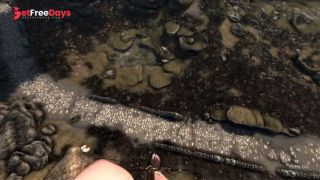 Sexy redhead grows taller and taller - Skyrim Giantess-5