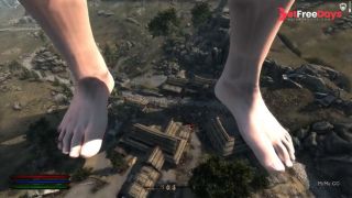 Sexy redhead grows taller and taller - Skyrim Giantess-9
