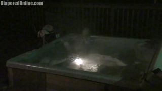 Diaperedonline2Natalia Natalia Diapered in Hot Tub-5