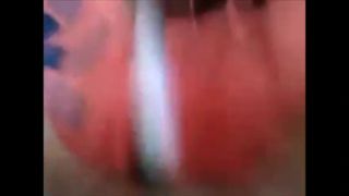 horny amateur teen selfie masturbating with marker till orgasm close up-1