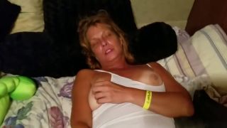 Exclusive Best Friends Wife Fucks her Pussy and Plays with her Big Tits.-3