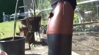 Riding Mistress has fun with Her human carpet.-3